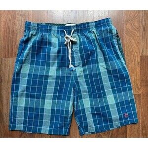 Penguin Munsingwear All Over Lounge Sleep Shorts Drawstring Waist Mens MED Plaid